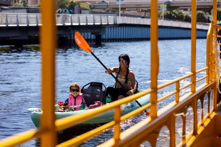 Paddle Tampa Riverwalk: Tandem Kayak Rentals on the Garrison Channel