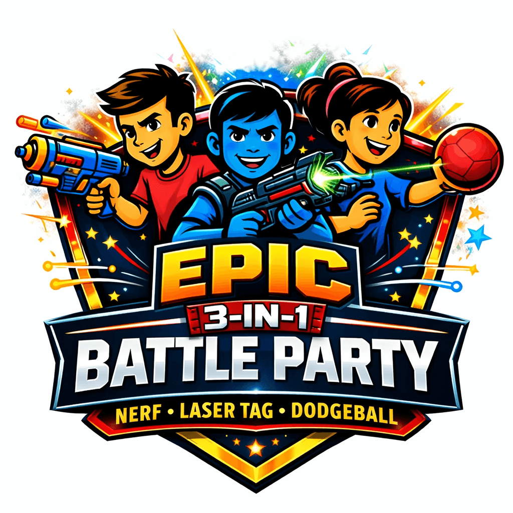 Epic 3-in-1 Nerf, Laser Tag & Gladiator Games Combo Battle Party in Los Angeles