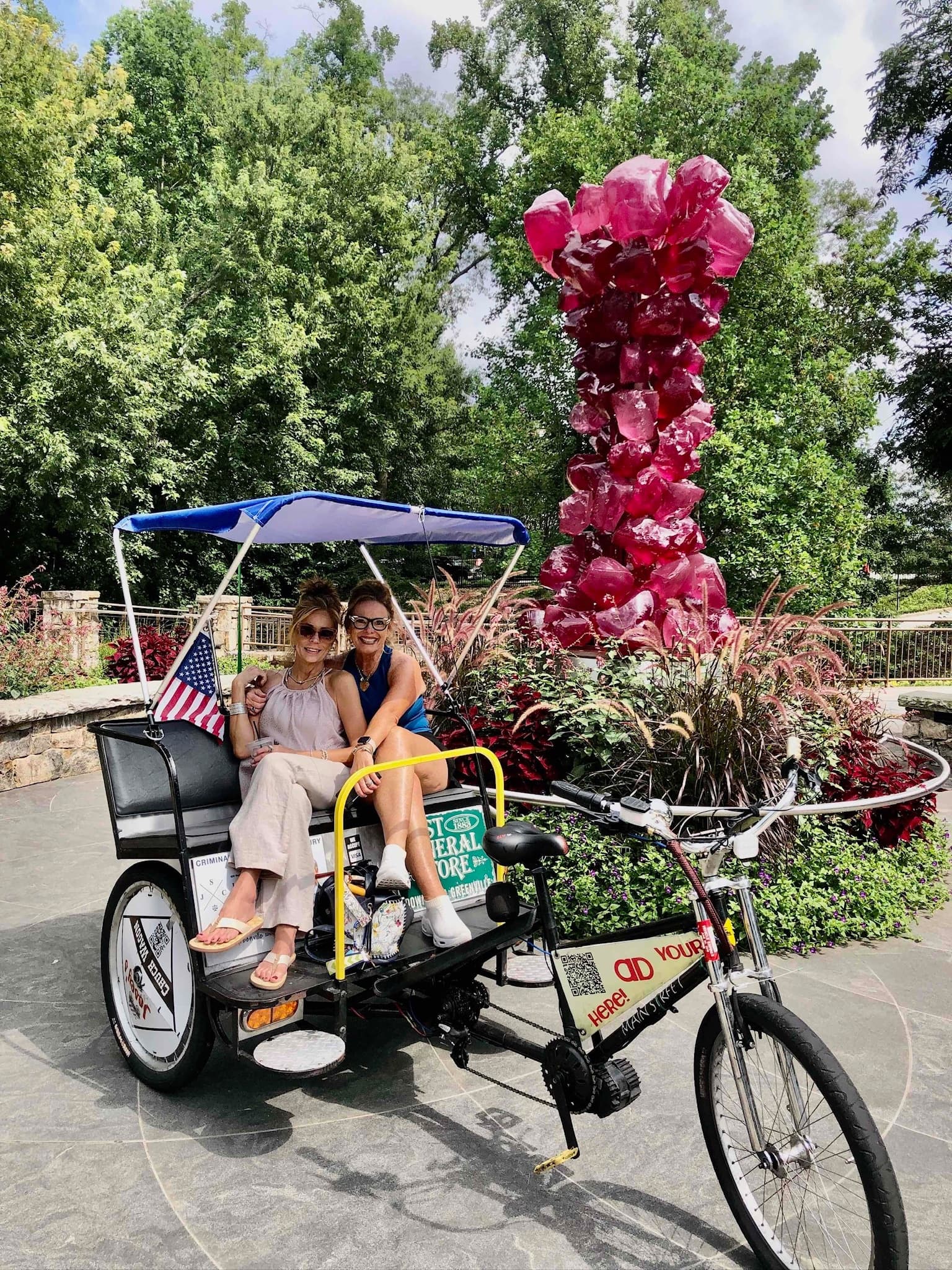 Land Adventures in Greenville: Parks & Gardens Tour by Greenville Bike Taxi