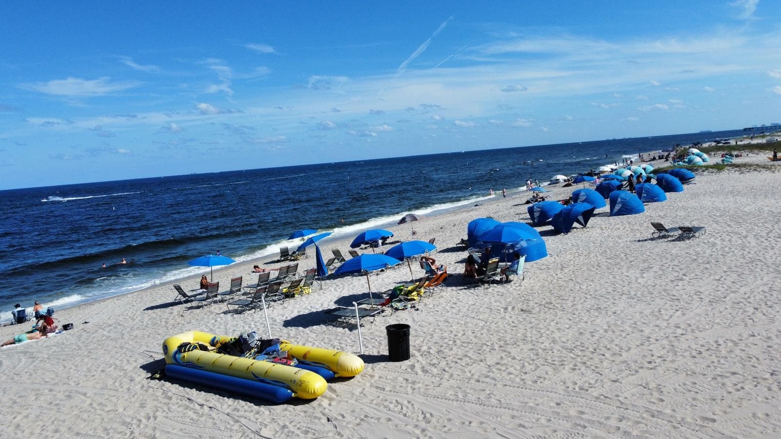 Fort Lauderdale beach with water-sport rentals and umbrellas