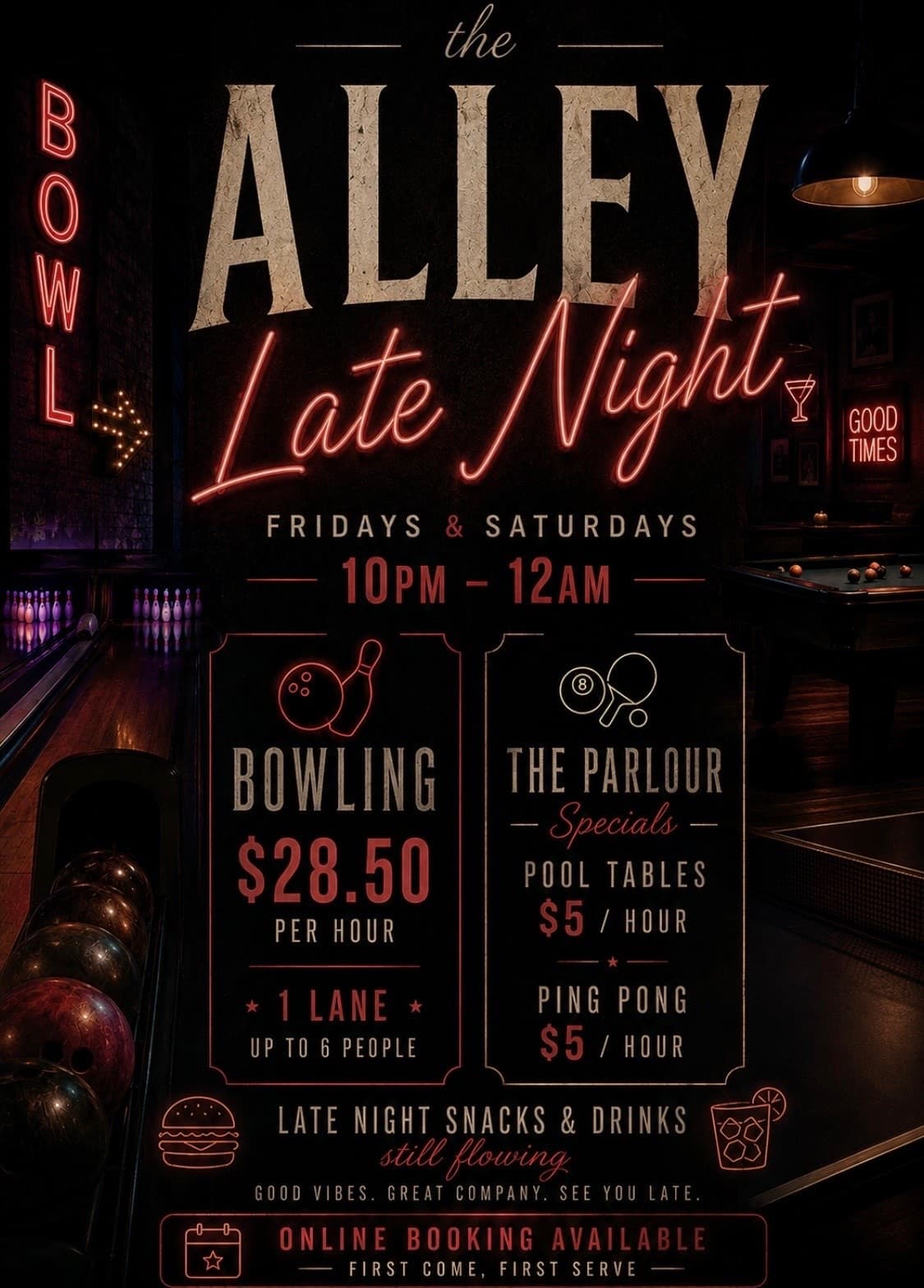 Late Night Bowling in Elk Grove - Friday and Saturday Lane Rentals