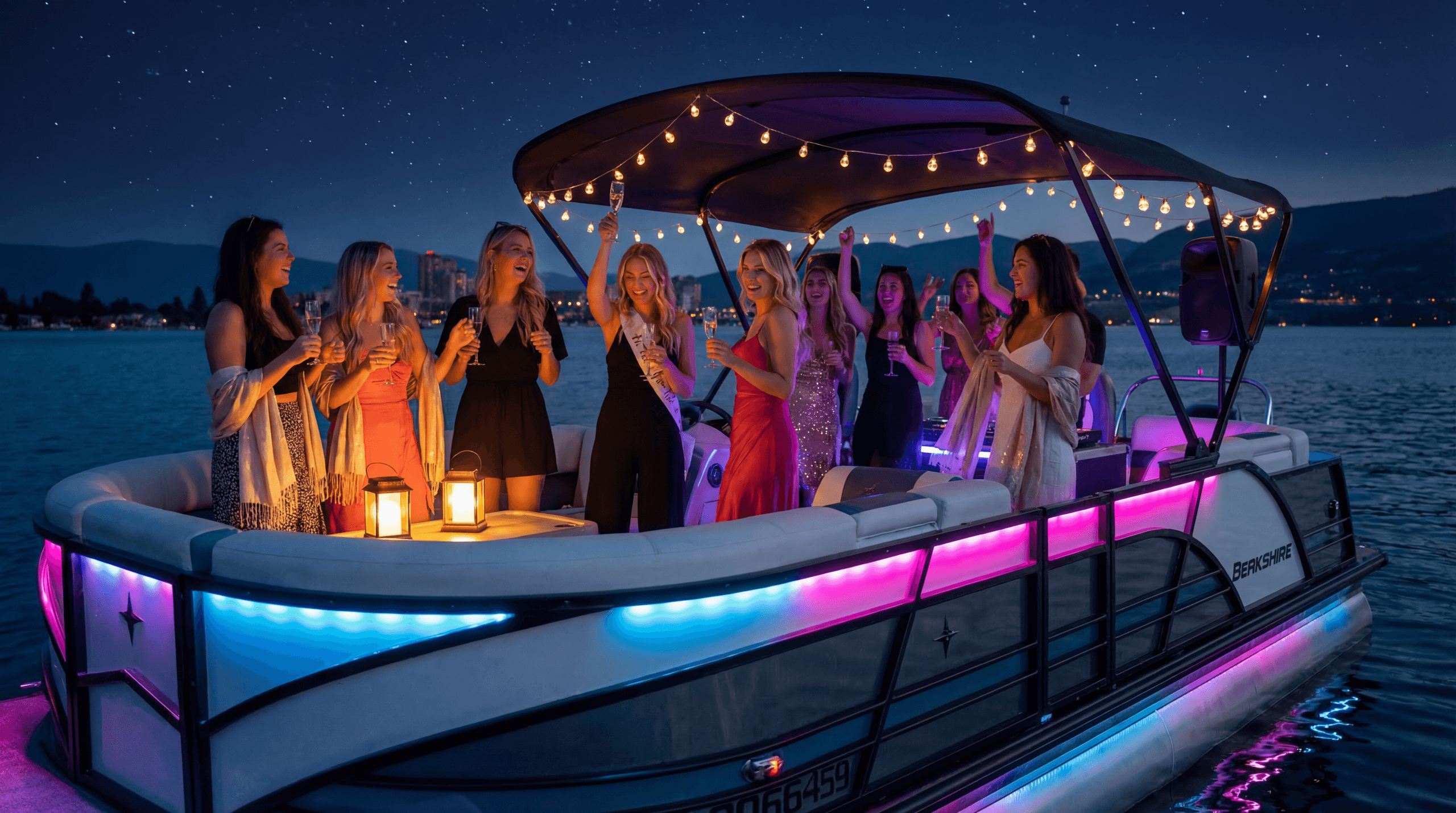 Kelowna Bachelorette Boat Party: Private Night Cruise on Okanagan Lake photo 1