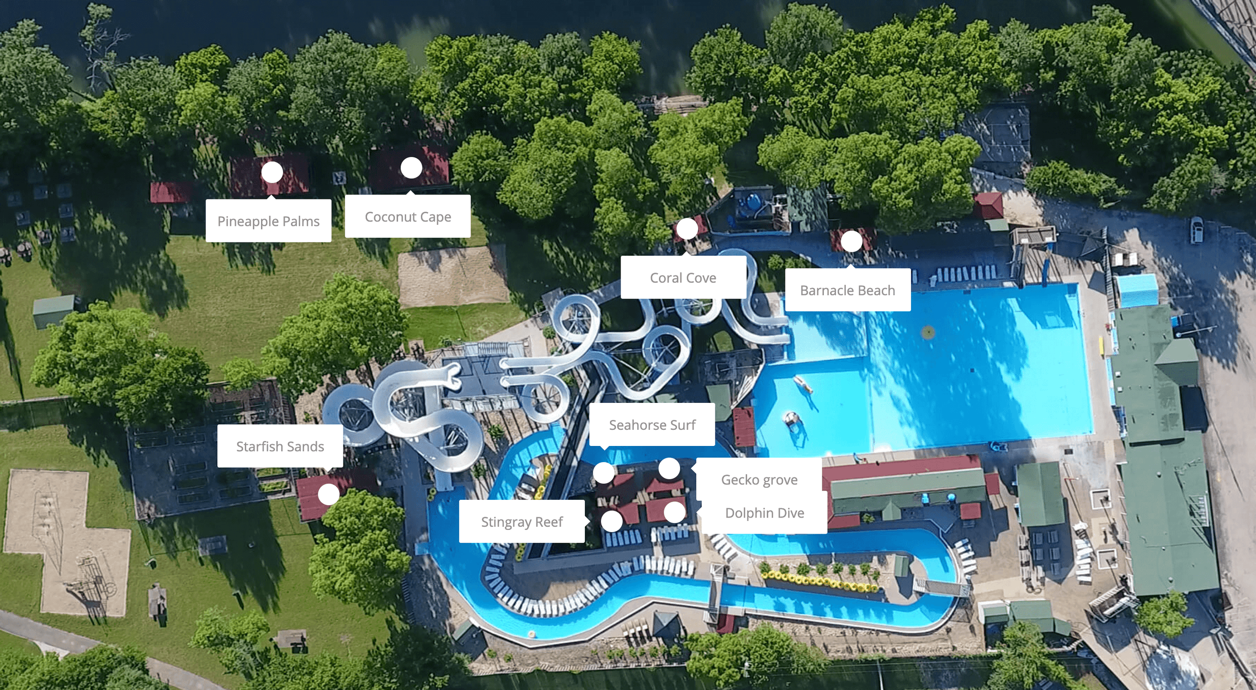 Summer Fun Water Park Family Gatherings at Small Pavilion