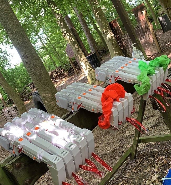 Outdoor Laser Tag Action with Back 2 Bear in Louth