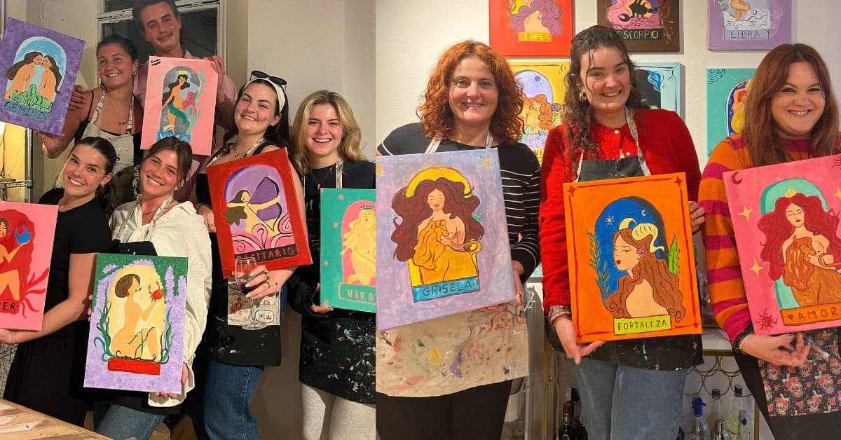 Paint Your Zodiac: Tarot, Wine & Guided Painting in Gràcia, Barcelona photo 1