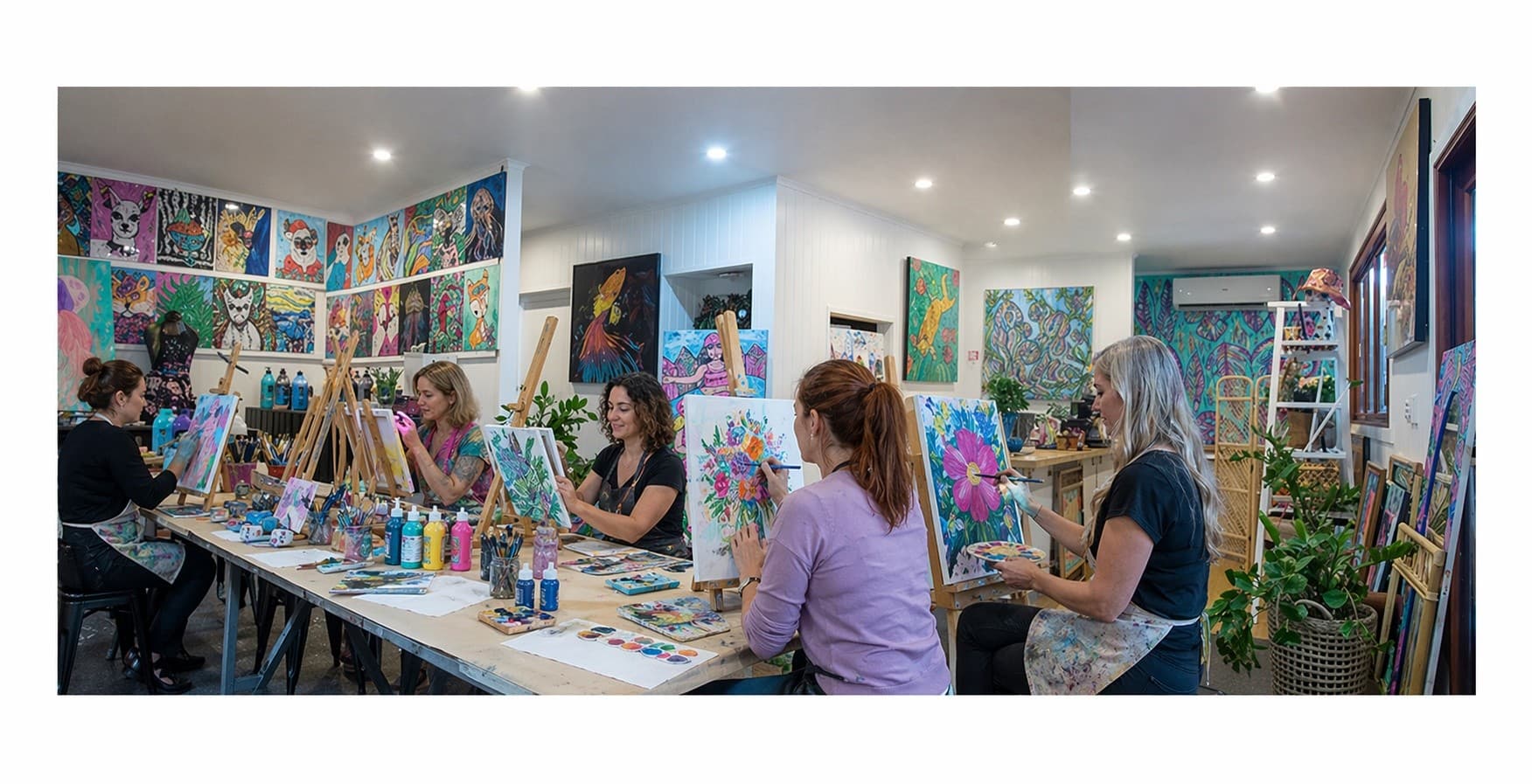 Family Canvas Painting Workshop in Annerley: 2-Hour Guided Art Experience near Brisbane photo 2