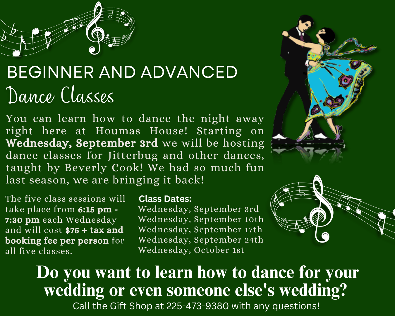 Jitterbug Dance Classes at Houmas House Plantation, Louisiana