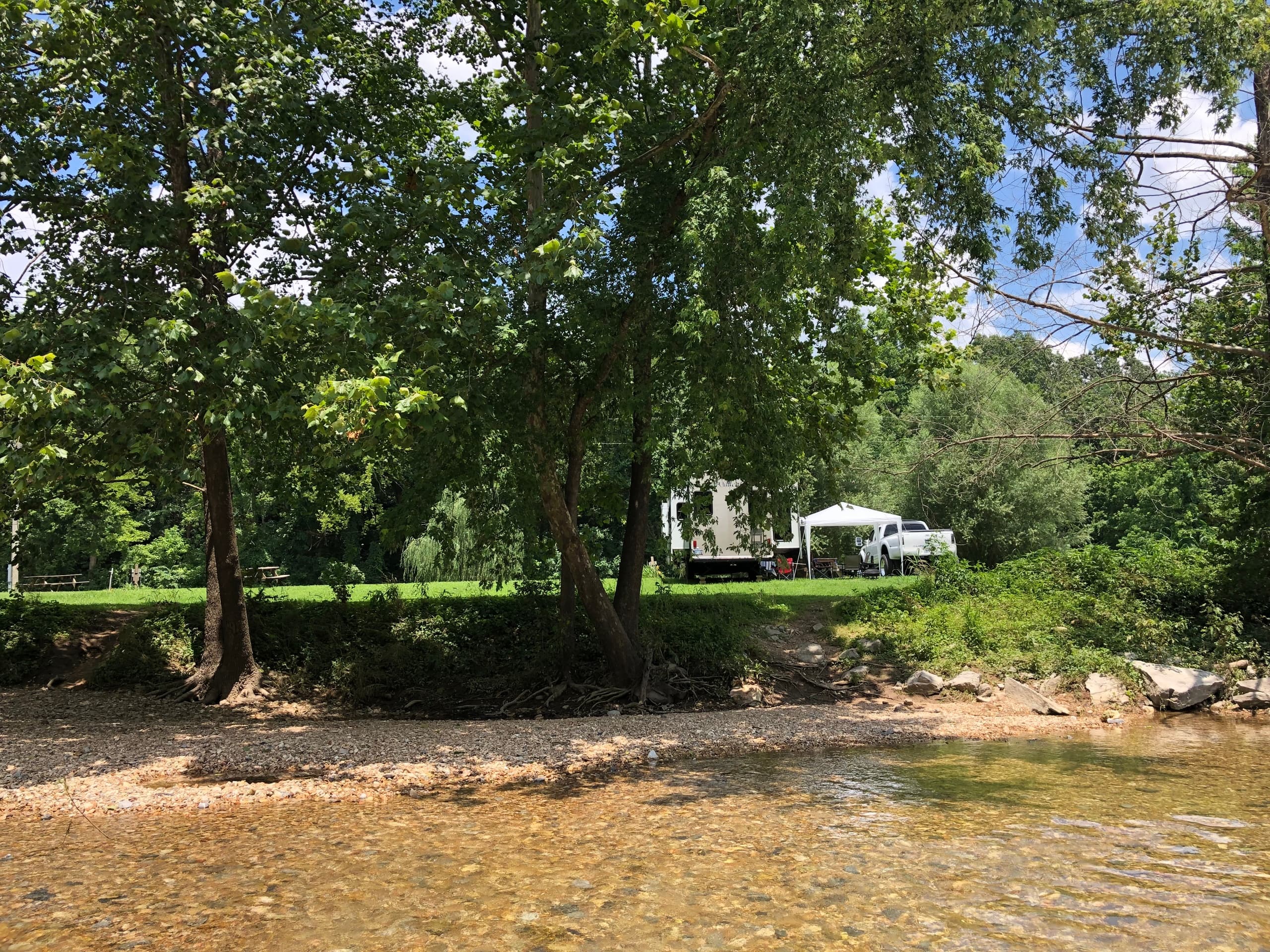 RV Camping at Trestle Park on Elk River