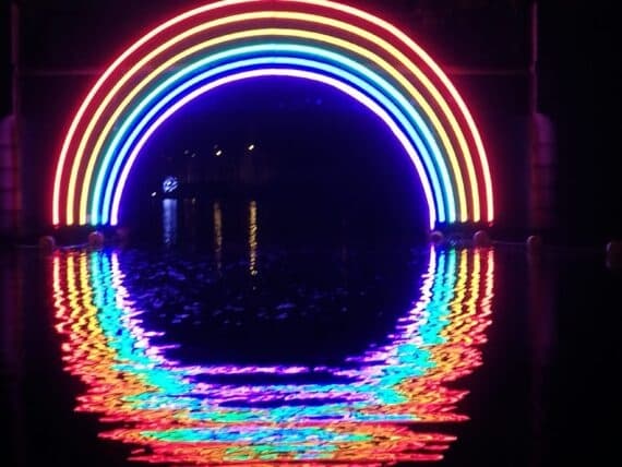 Discover Amsterdam's Light Artwork Festival on a Private Canal Cruise