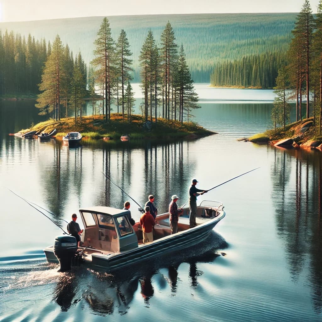 Water Activities & ArcticGuides: Fishing on Inari Lake
