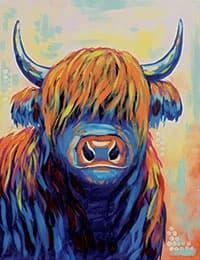 Paint the Highland Cow: Two-Hour Guided Canvas Class in Woodbury, Minnesota