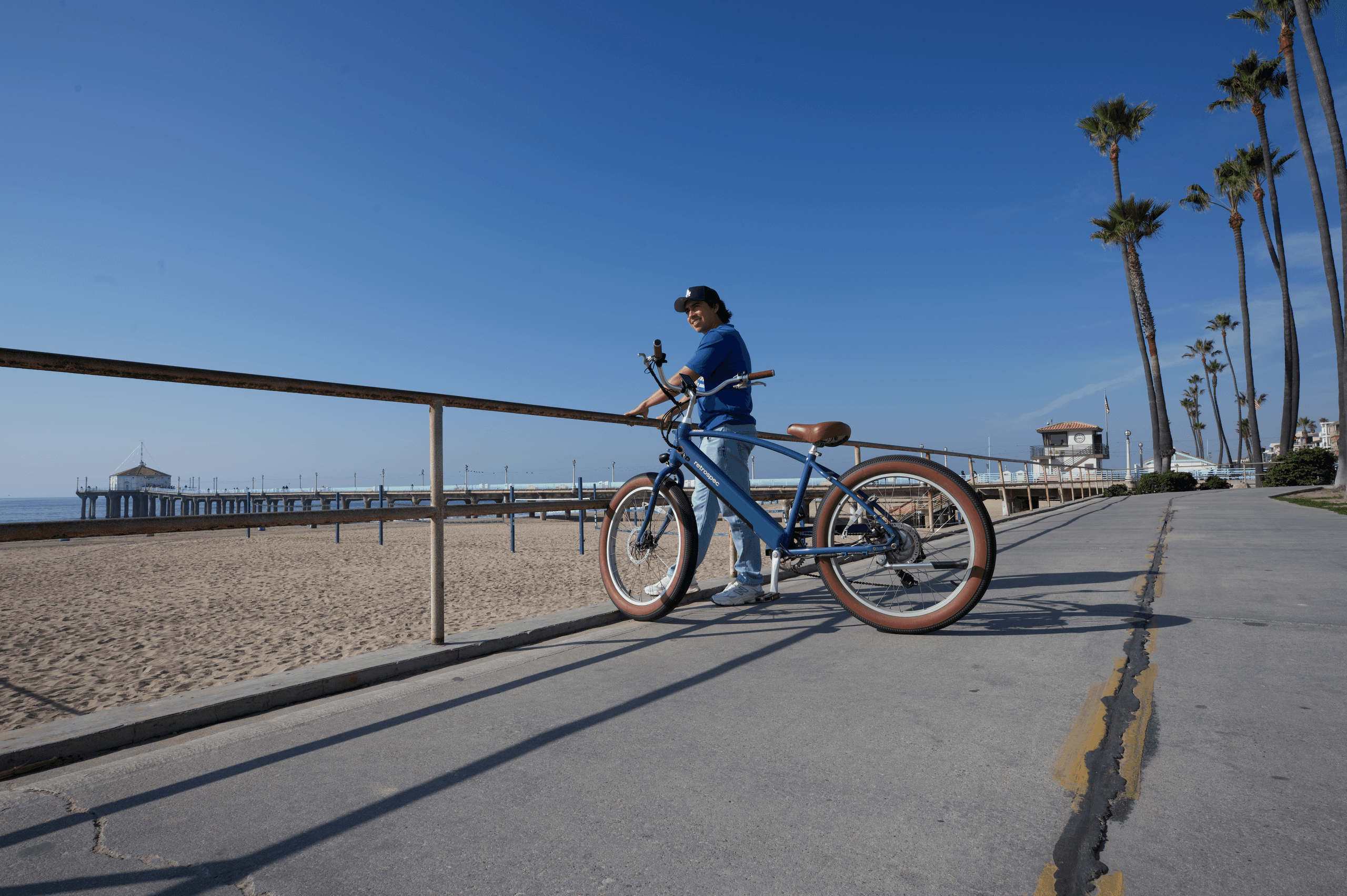 Electric Beach Cruiser with Beachside Manhattan Beach