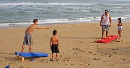 Corn Hole on Wilmington Beaches: Portable Beach Games for Families and Groups