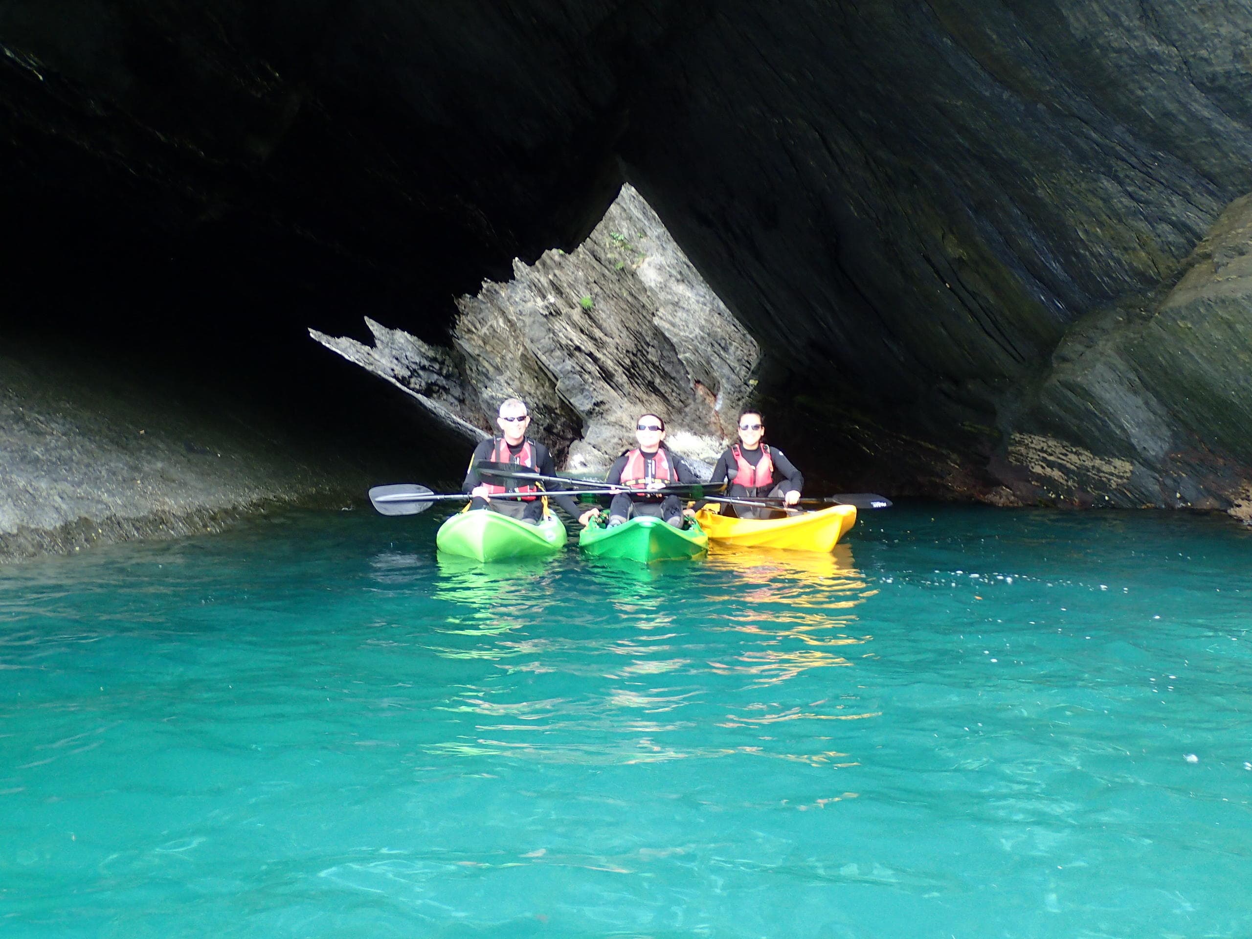 Beach and Cave Kayak Tour with OSKC Watersports in Combe Martin