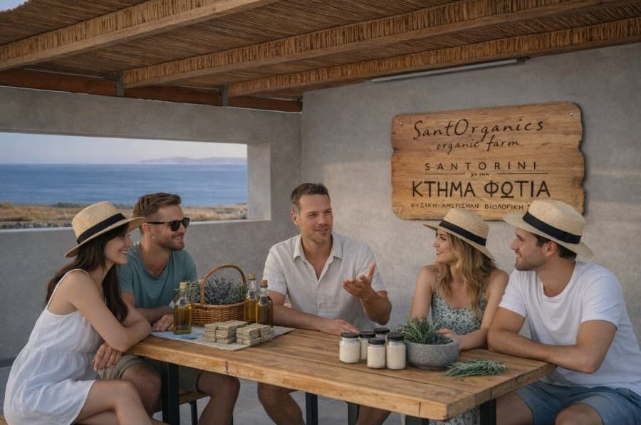 Santorini Picnic & Botanical Cosmetology Workshop at SantOrganics