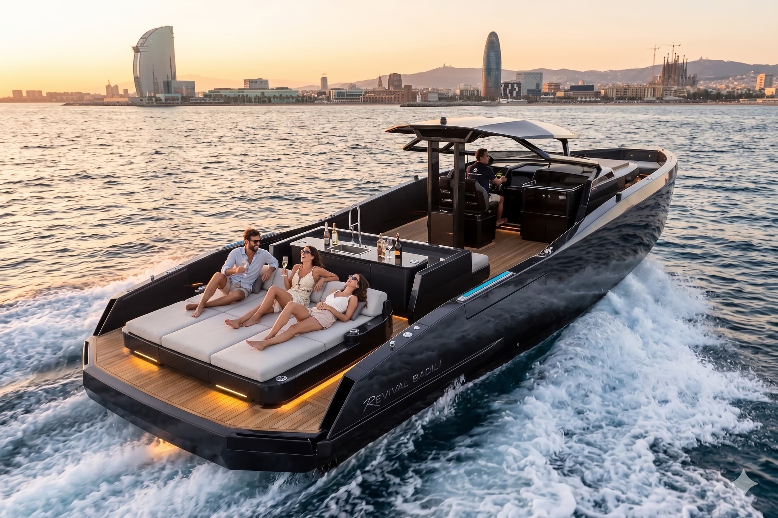 Private Yacht Charter in Barcelona: Badilli P38 Luxury Coastal Cruise photo 4