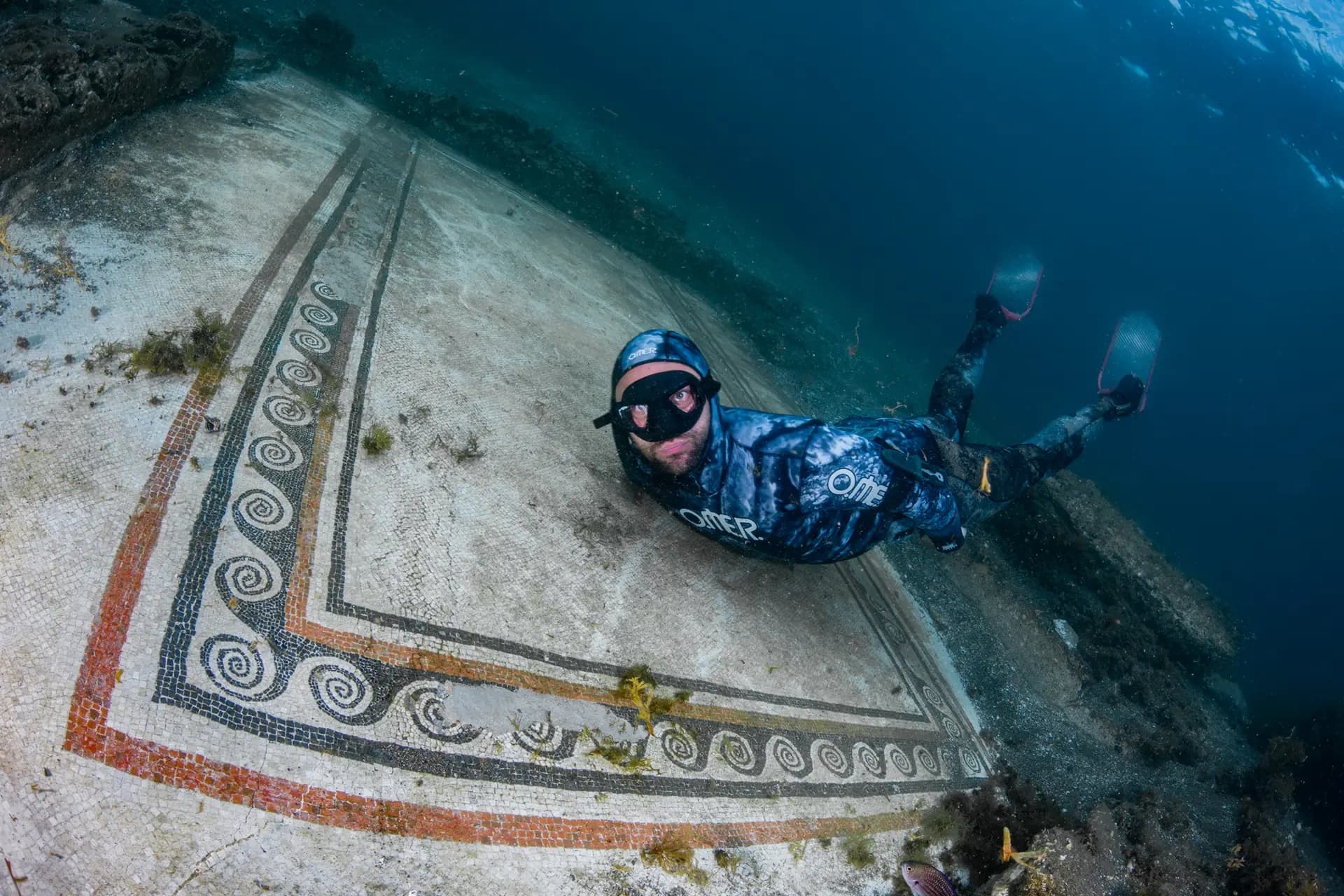 Snorkeling Ancient Ruins at Baia Archaeological Park, Italy