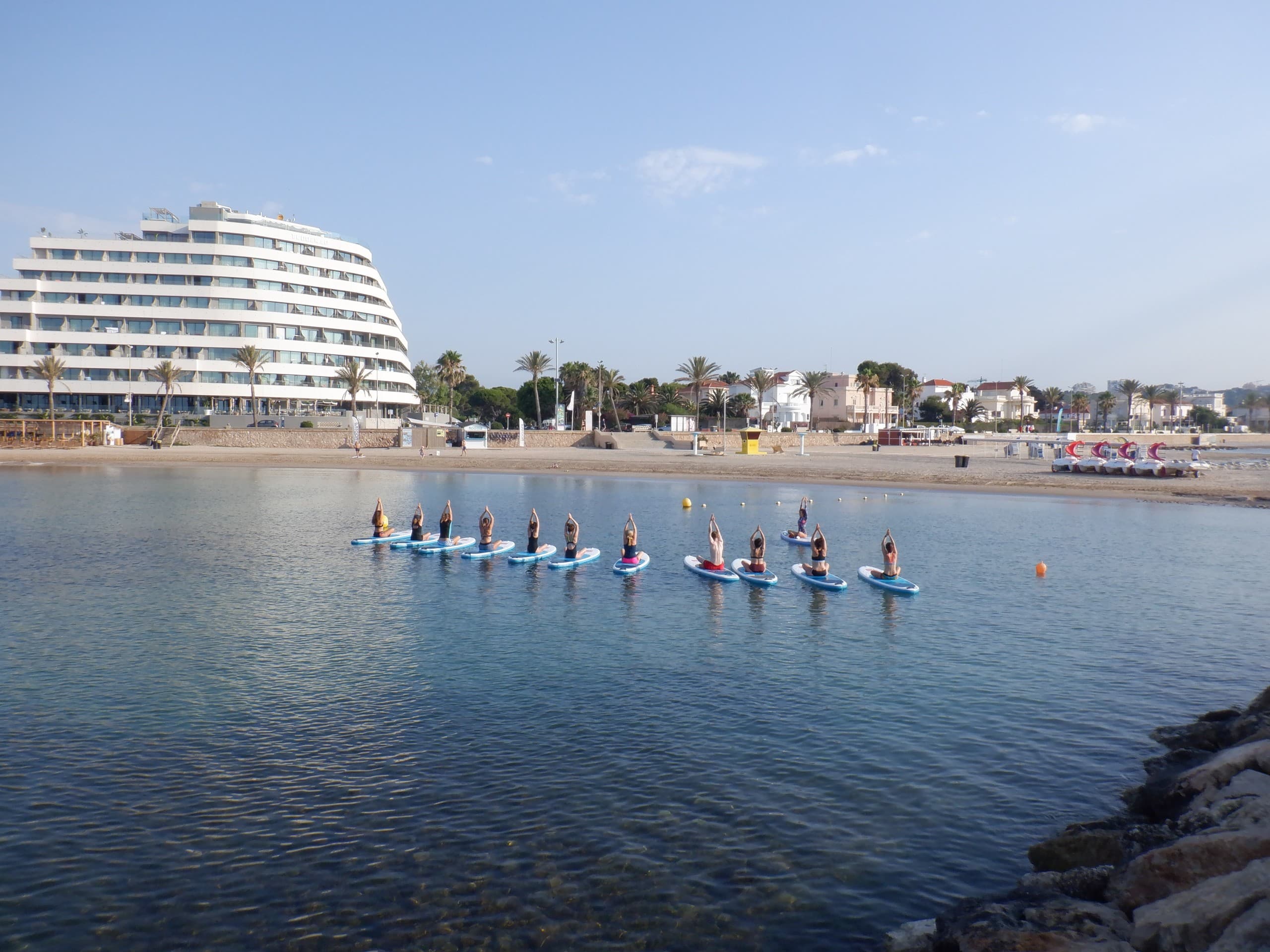 SUP Yoga Pilates in Sitges: Morning Meditation and Core Work on the Mediterranean photo 1