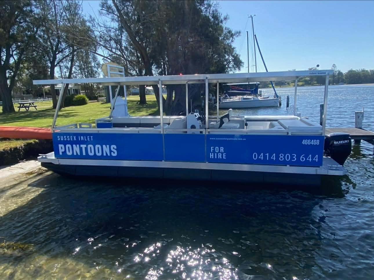 Sussex Vibes Full Shade Pontoon: Private Pontoon Hire on Sussex Inlet