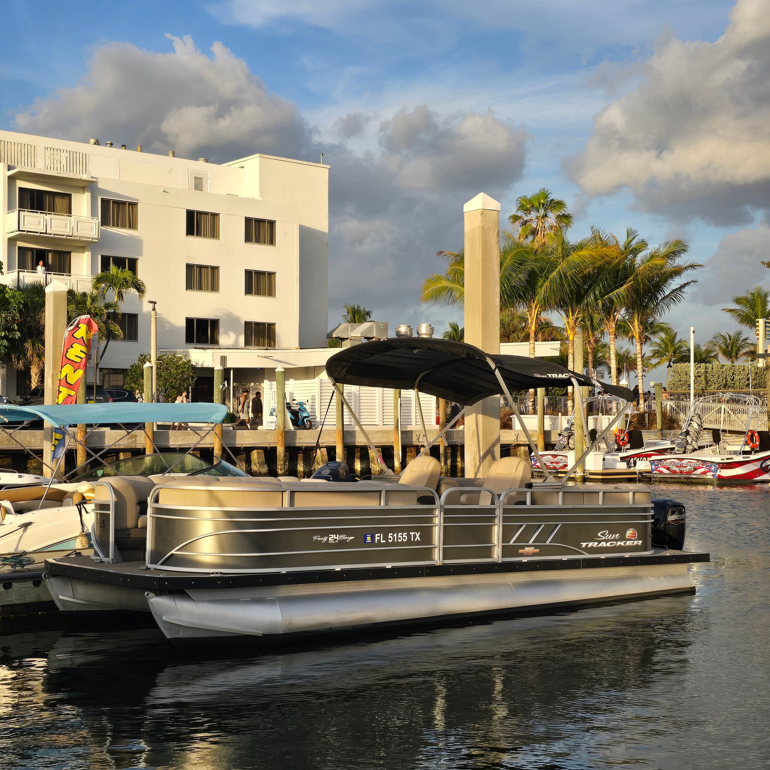 Explore Fort Lauderdale Waters on the 24' Big Kahuna Pontoon
