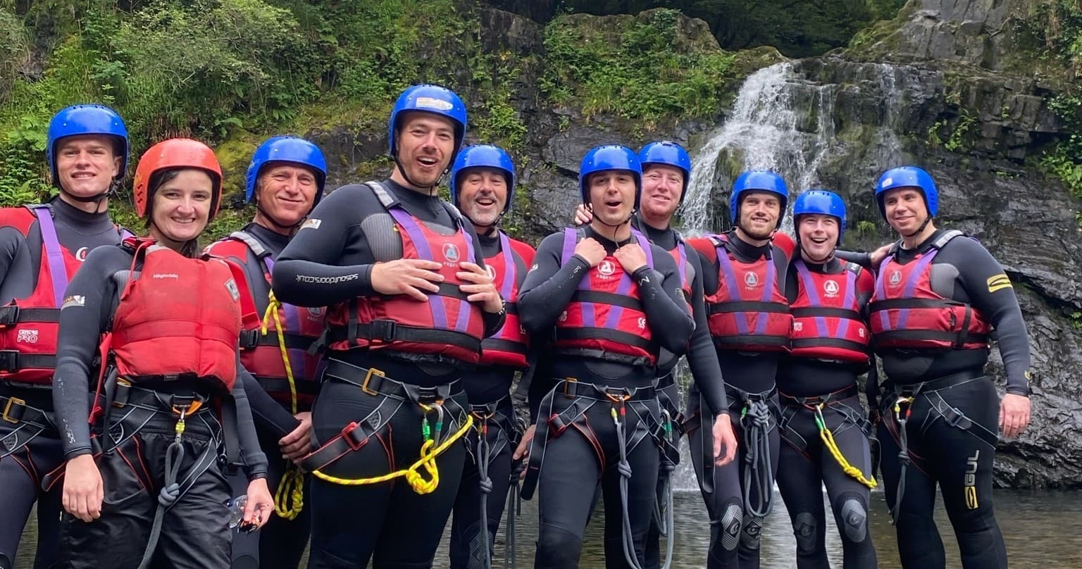 Canyoning with Whitewater Active in Trawsfynydd, Wales