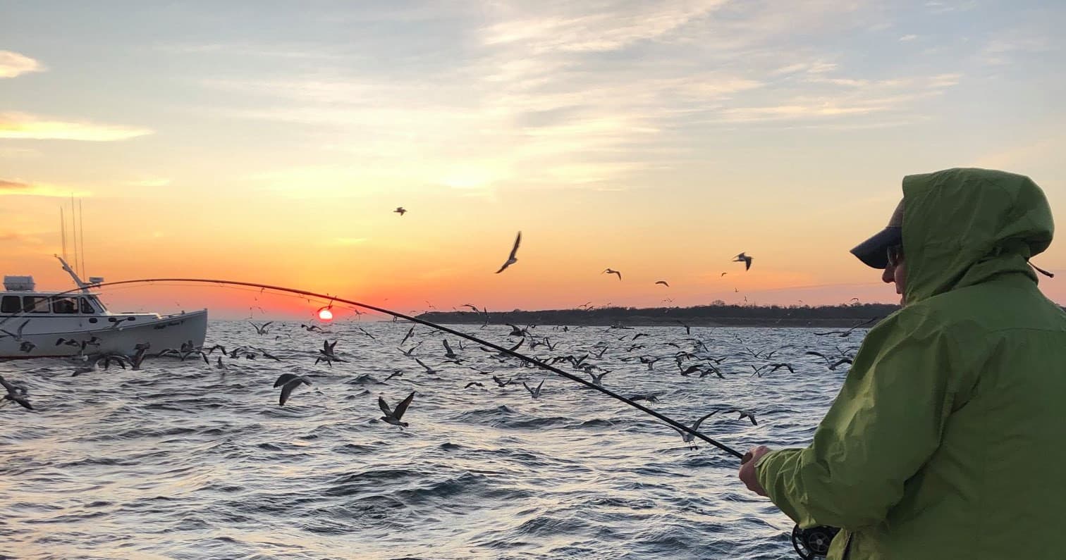 Fly Fishing Adventure at Montauk Point with Sunset Magic Hour