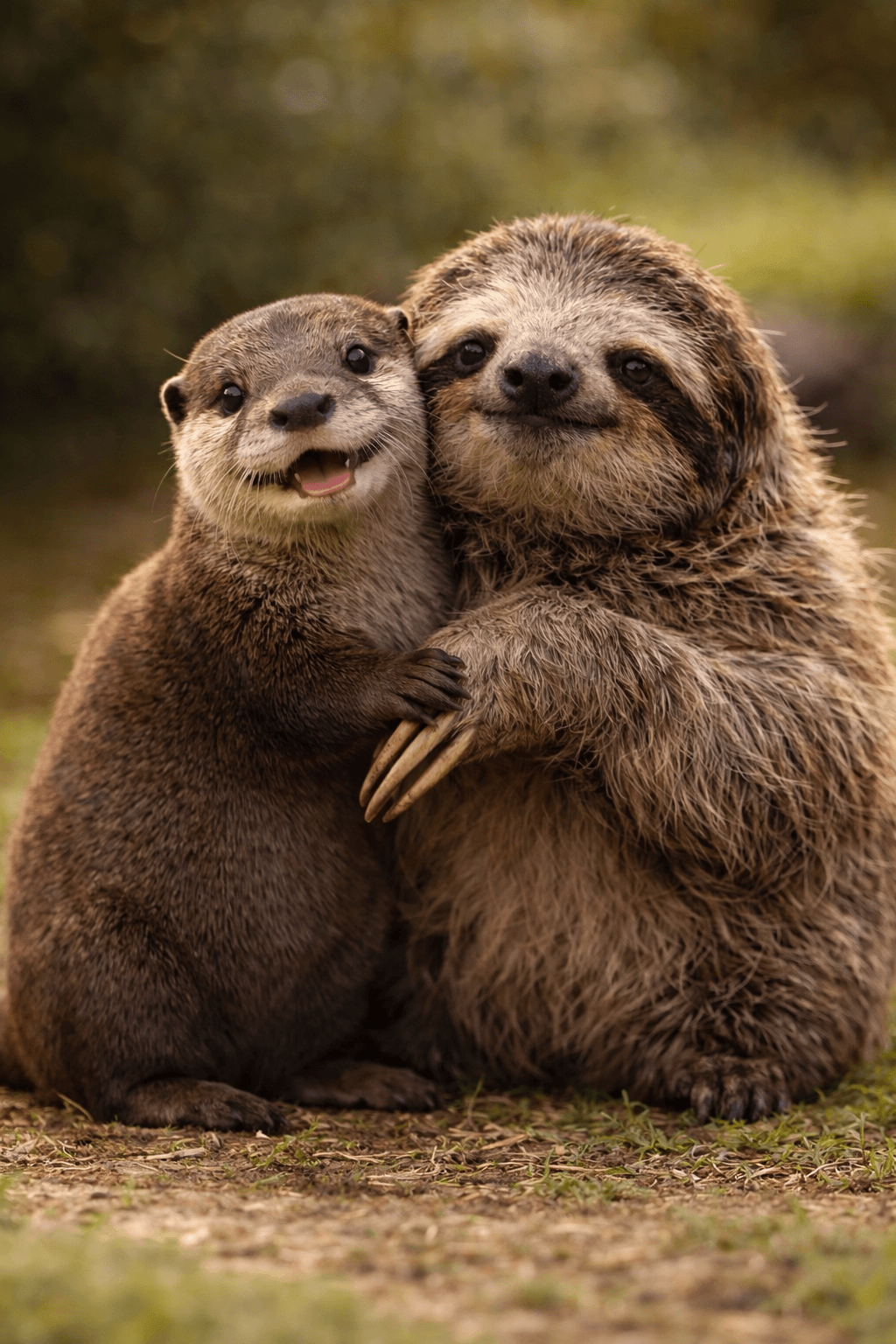 Fast and Slow Encounter: Otter and Sloth Visits at Scatter Joy Acres, Murray NE