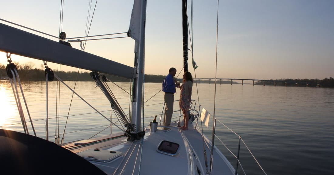 Sunset Sailing on Chesapeake Bay with Classic Sail Charters