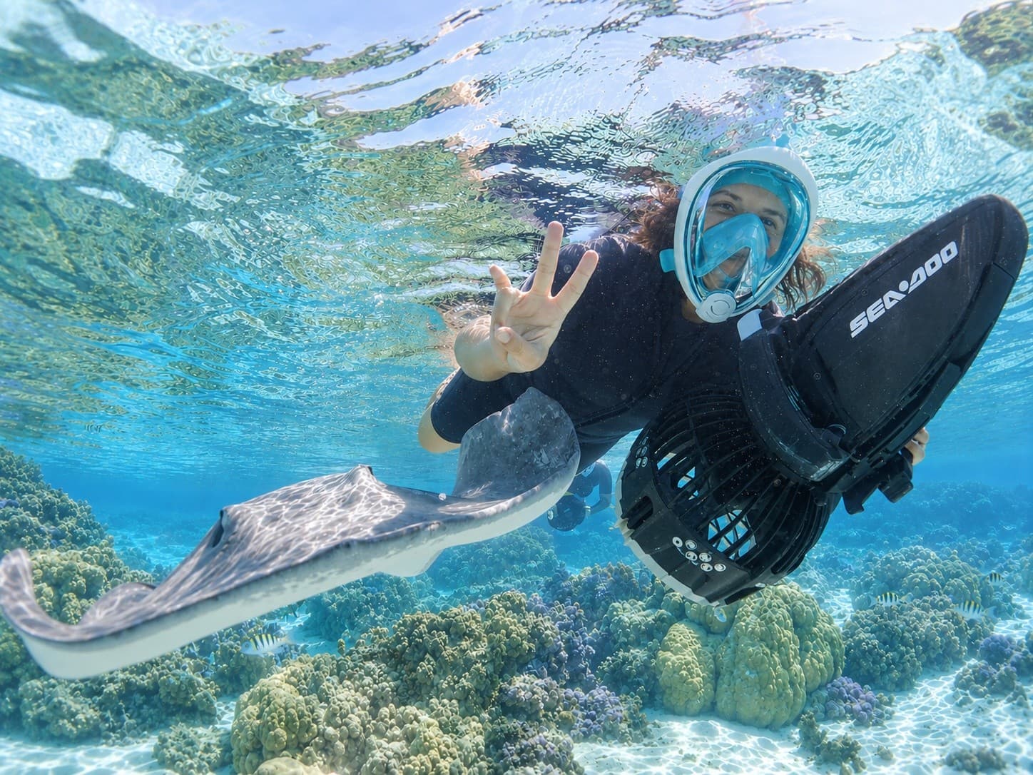 Sea Scooter Jet Snorkeling on Moorea: Electric Reef Adventure with Turtles & Rays
