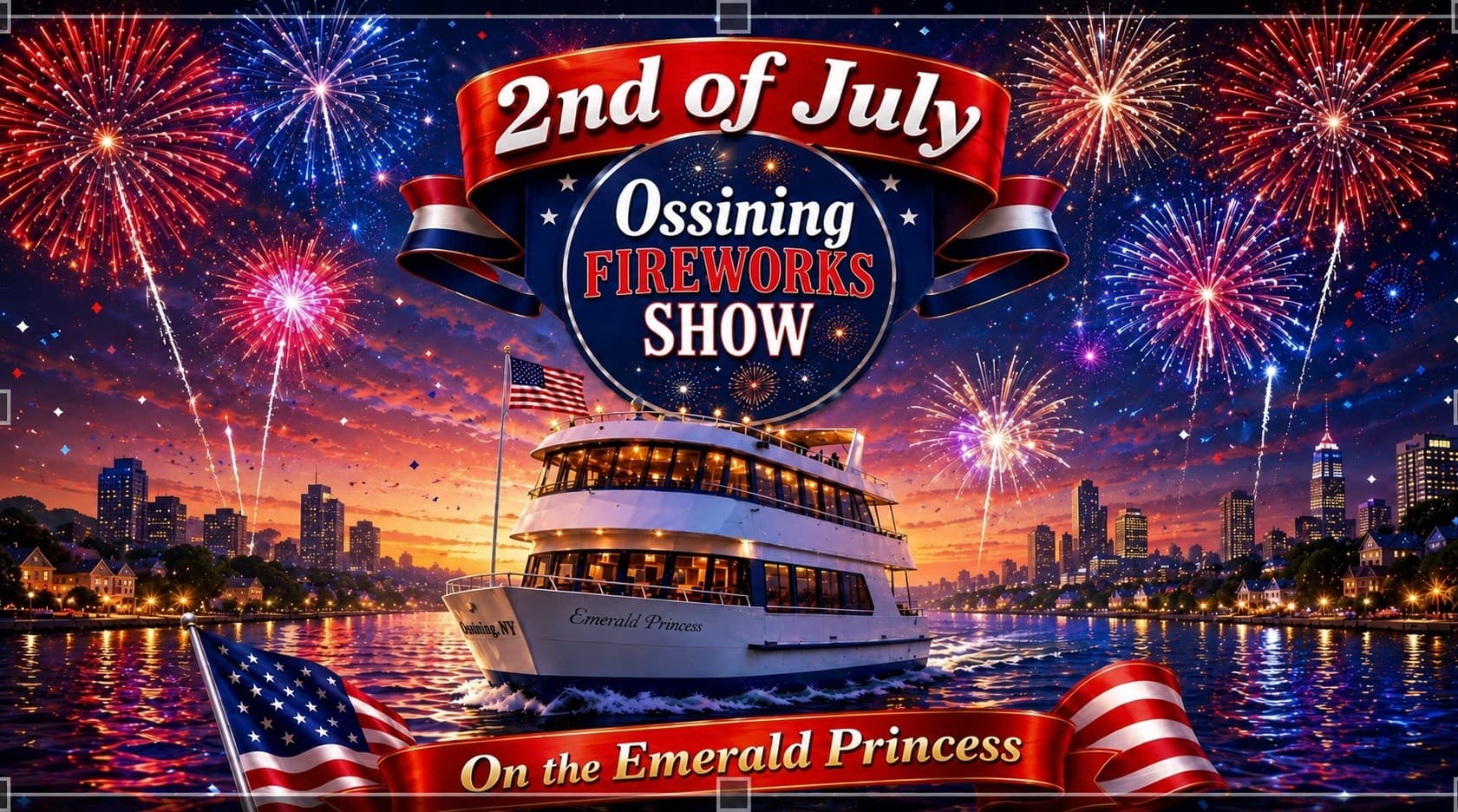 Front-Row Fireworks: Ossining 250th Cruise on the Emerald Princess