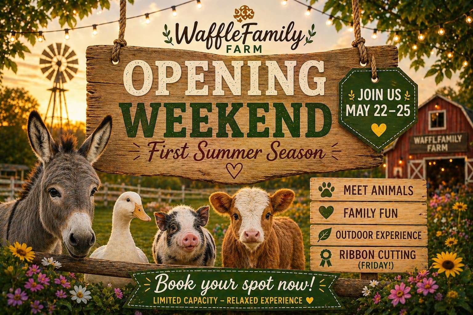 WaffleFamily Farm Opening Weekend: First Summer Season in Hudson, FL