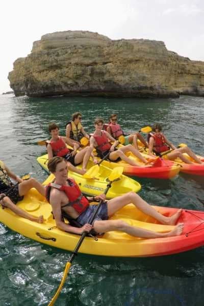 Paddle Albufeira’s Hidden Caves and Cliffs: Guided Kayak Tour from Praia do Castelo