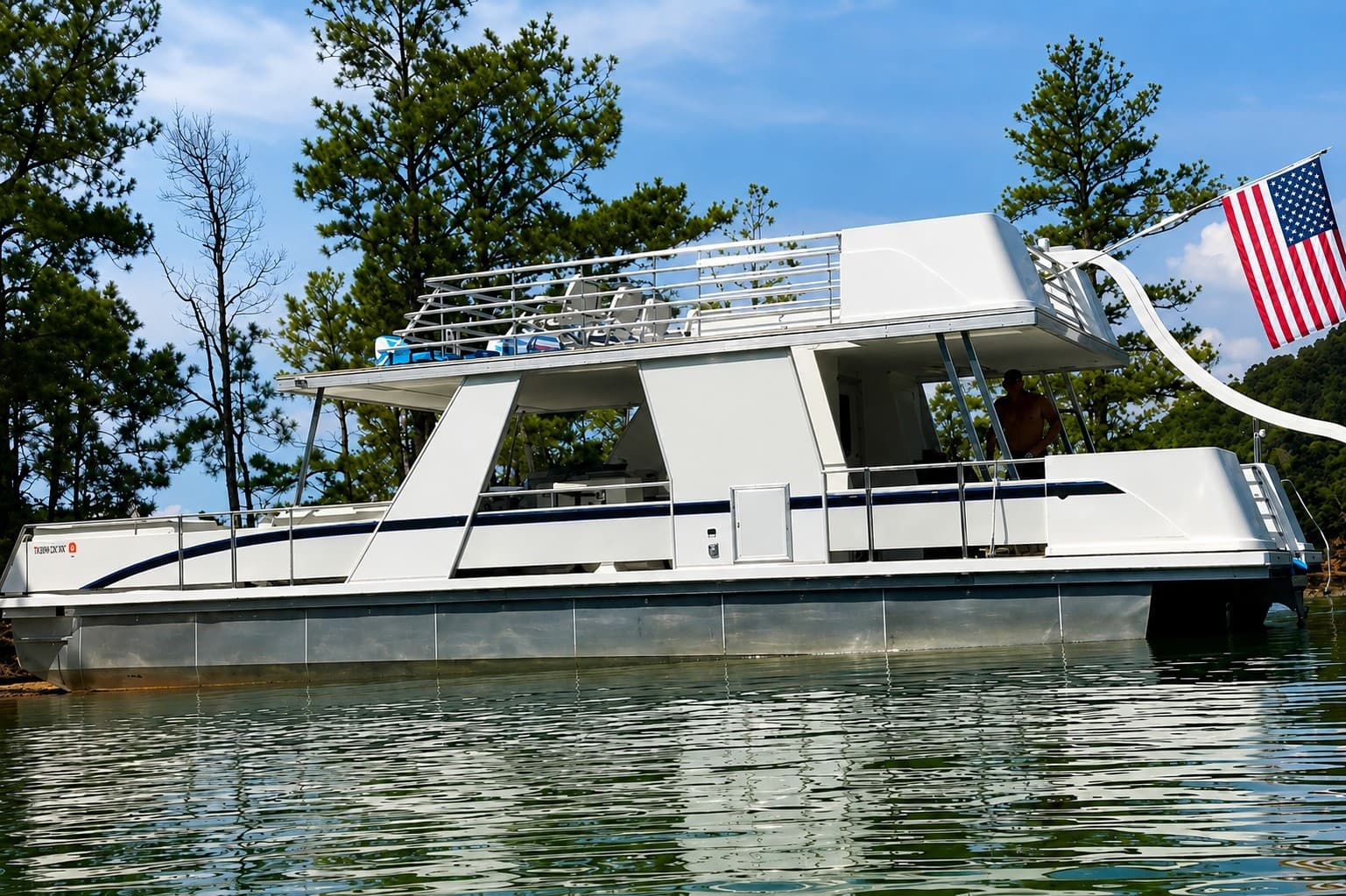 Big Days on Lake Travis: 45ft Double Decker Destination Yacht Party Barge