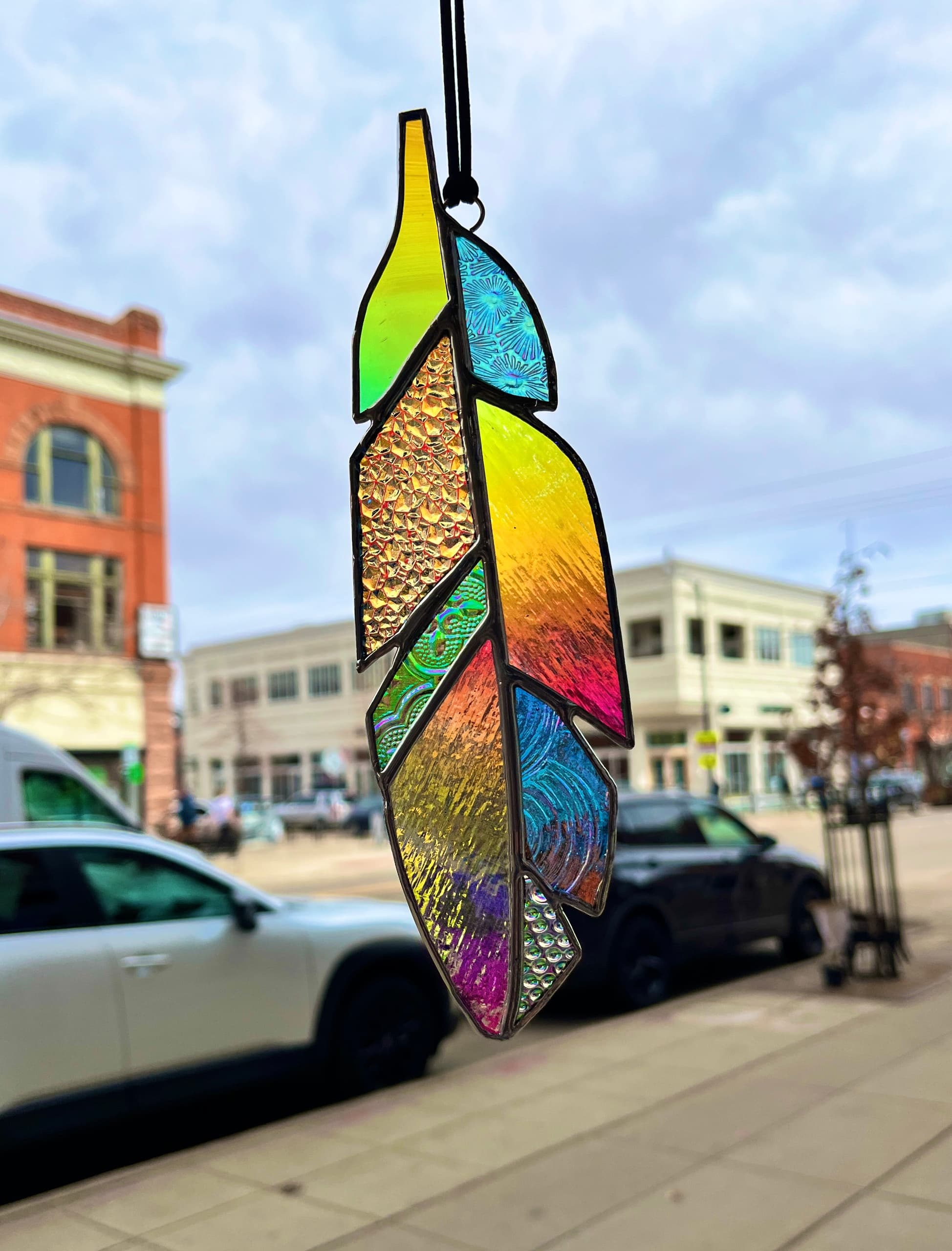 Dreamy Dichroic Feather Stained Glass Class in Boulder