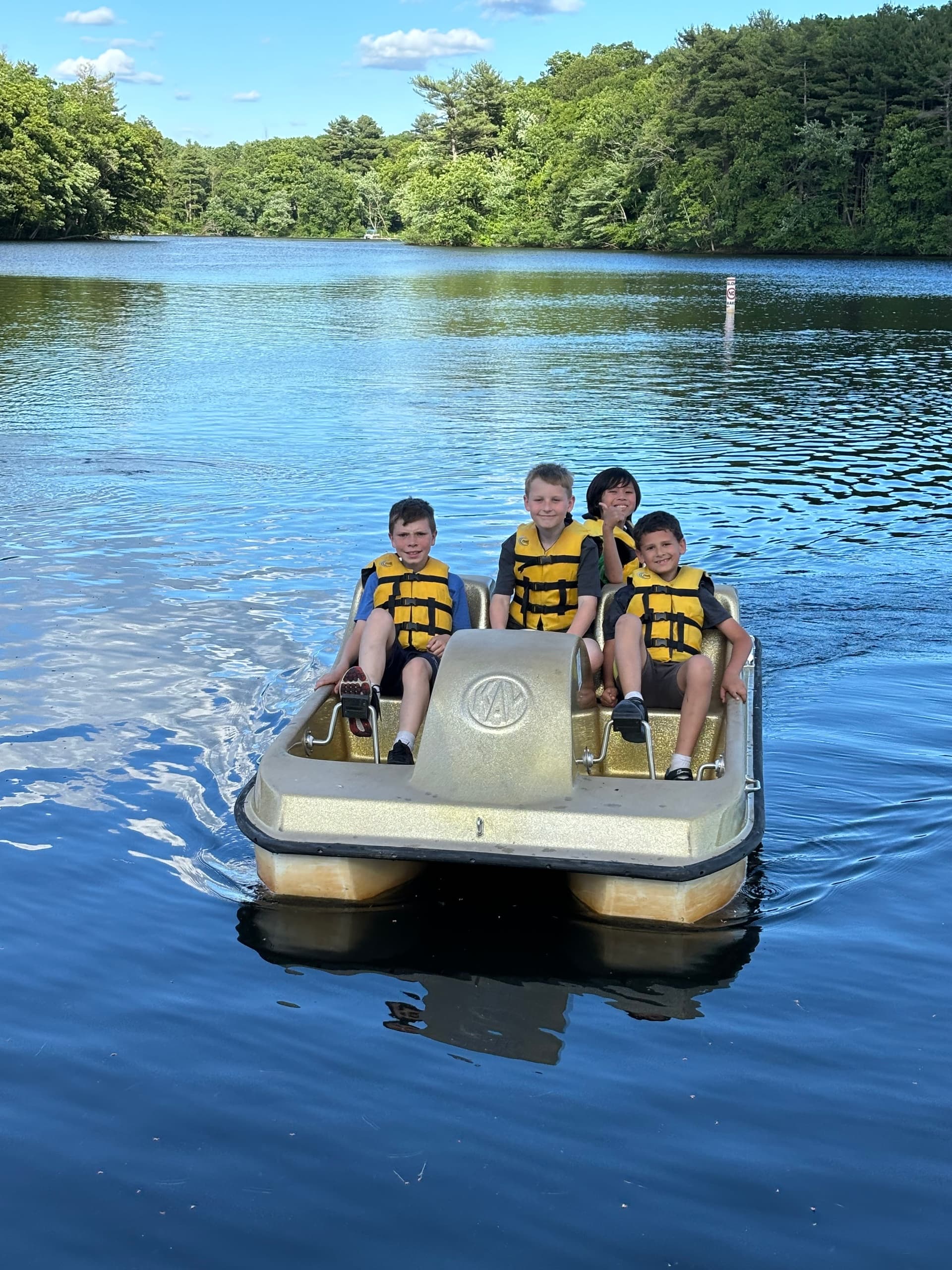 Pedal Boat Rentals at Natick Boathouse on Lake Cochituate