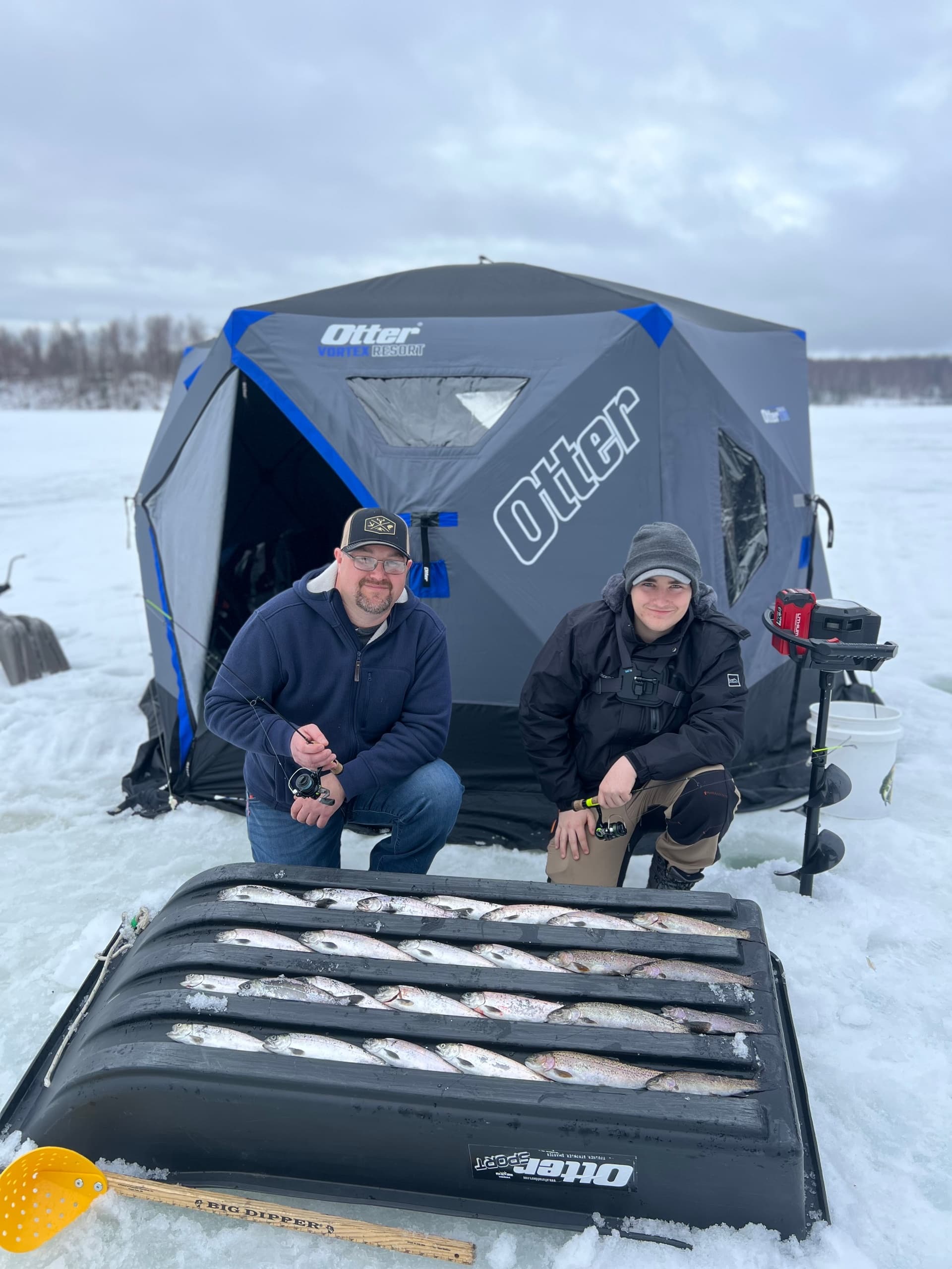 Ice Fishing with Berg's Frontier Fishing Guides in Wasilla, Alaska