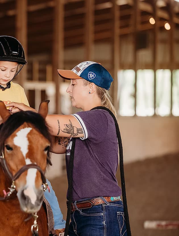 Intermediate Horseback Lessons at Buck Right Stables, Indiana