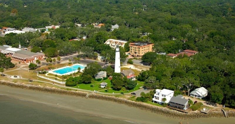 St. Simons Lighthouse Airplane Tour Over Georgia Coast