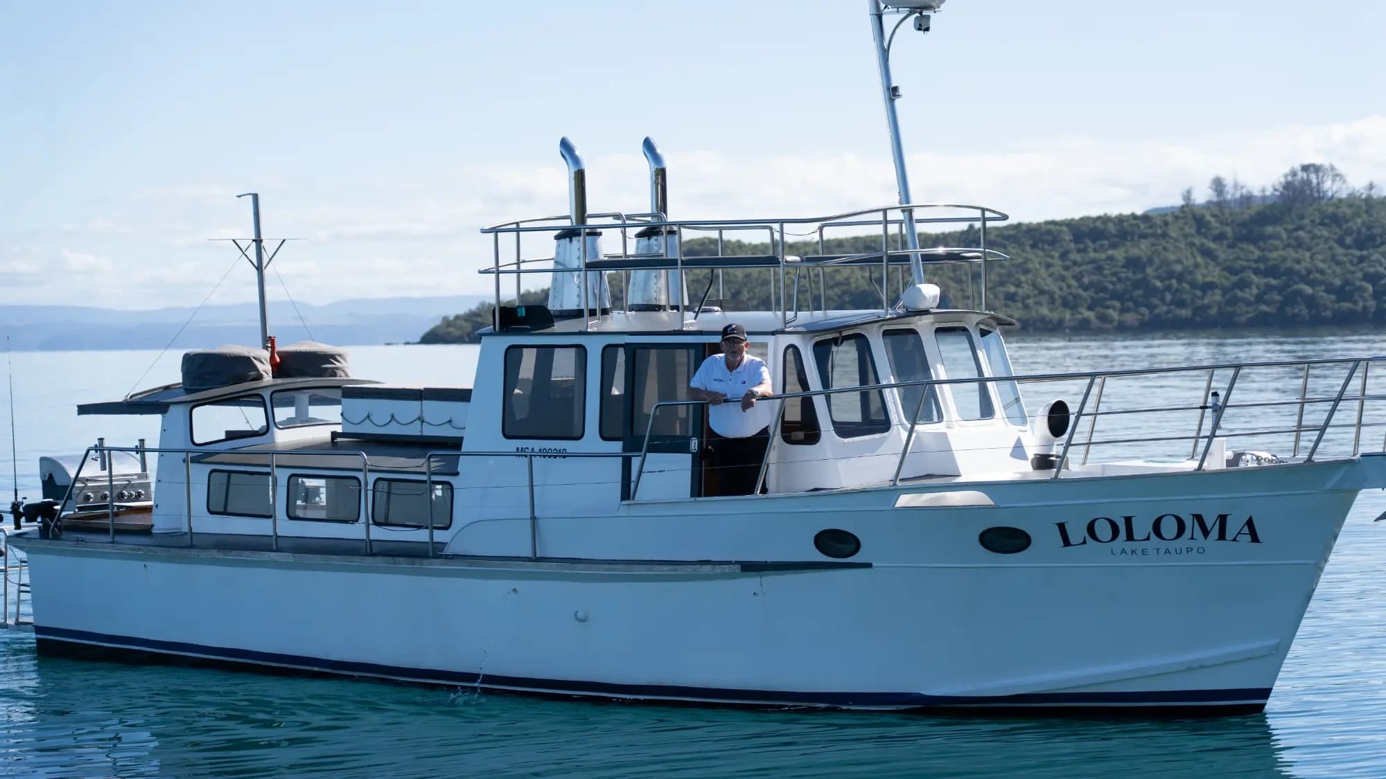 Classic Loloma Cruise to Mine Bay Maori Rock Carvings on Lake Taupo