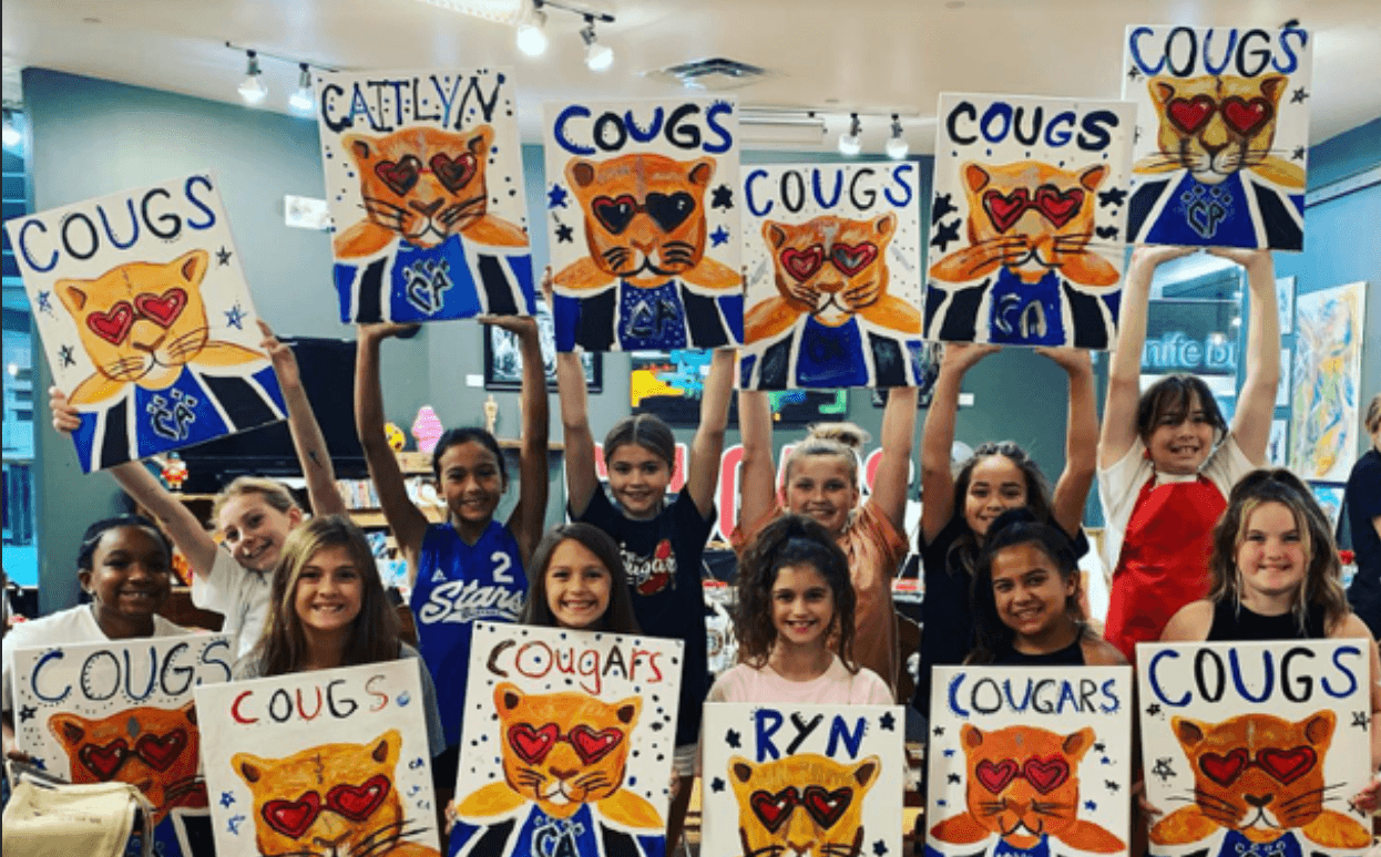 Kids Canvas Paint Party at Pipe & Palette in Plano