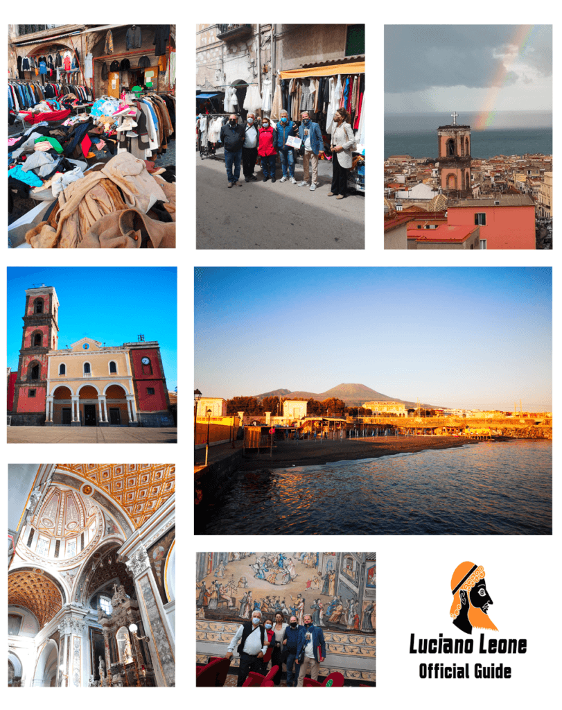 Collage of Naples and Pompeii highlights promoting guided tours