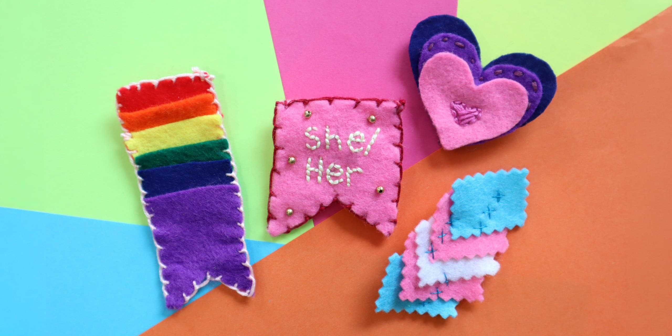 Nottingham Pride Felt Badge Workshop — Make a Rainbow Felt Brooch (24–26 July) photo 1