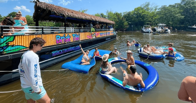Private Brick Tiki Cruise with Belmar Tiki Boat
