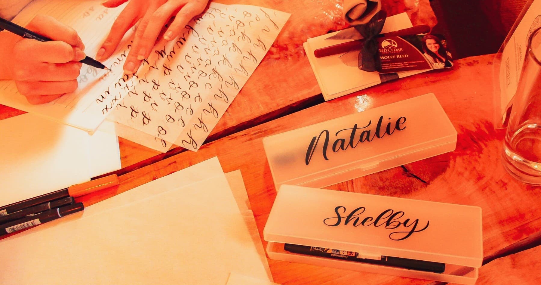 Love, Lettered: Galentine’s Brush Pen Calligraphy Workshop in Baltimore photo 1