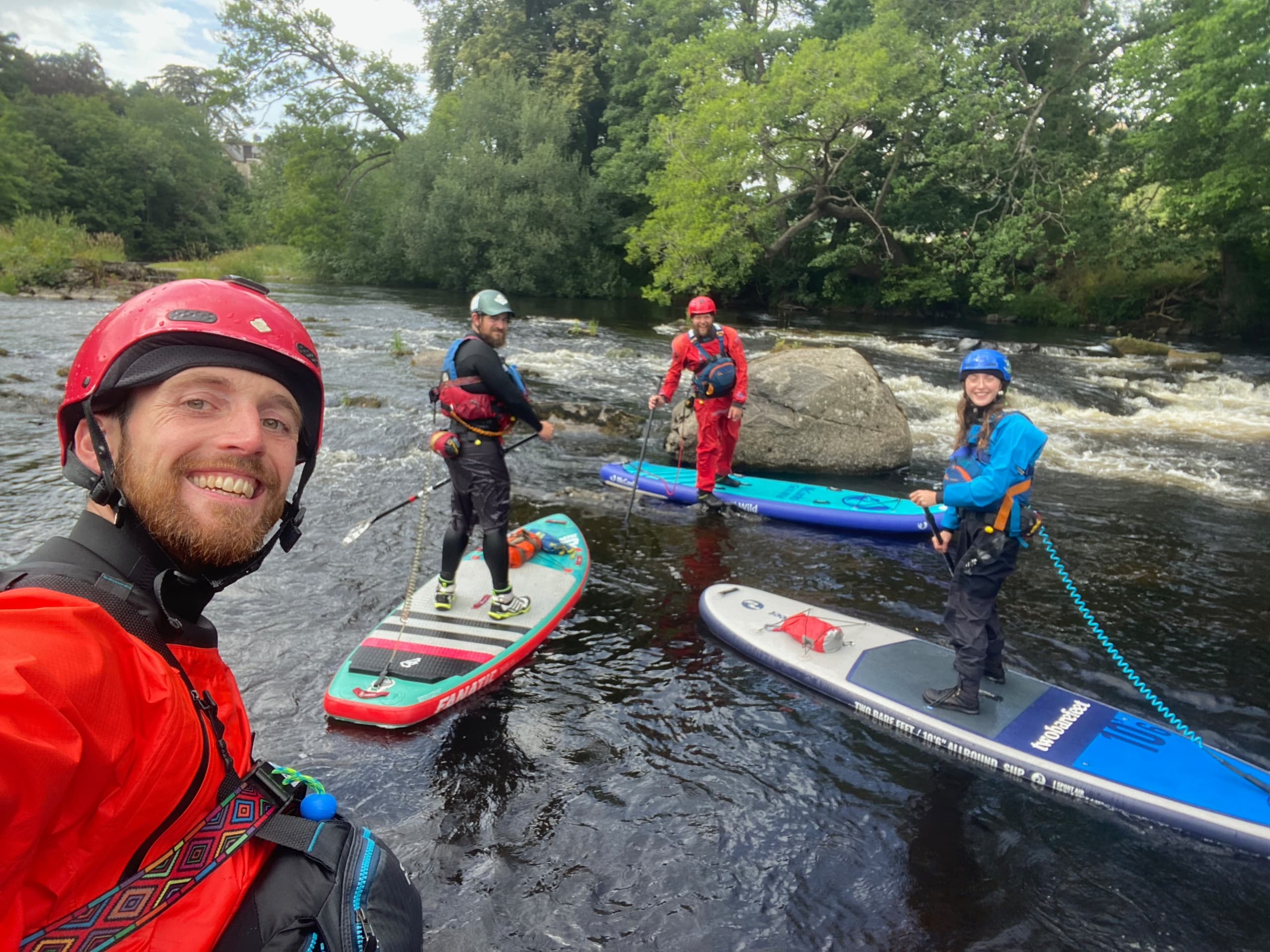 Whitewater SUP on River Deen with Dee River Kayaking Ltd in Llangollen
