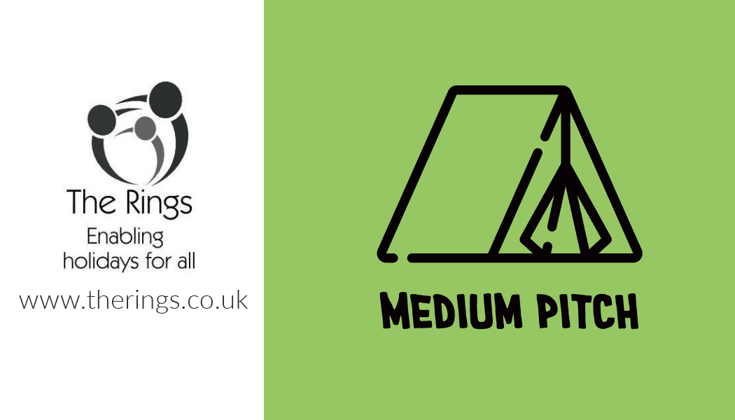 Medium tent pitch icon representing campsite pitching option