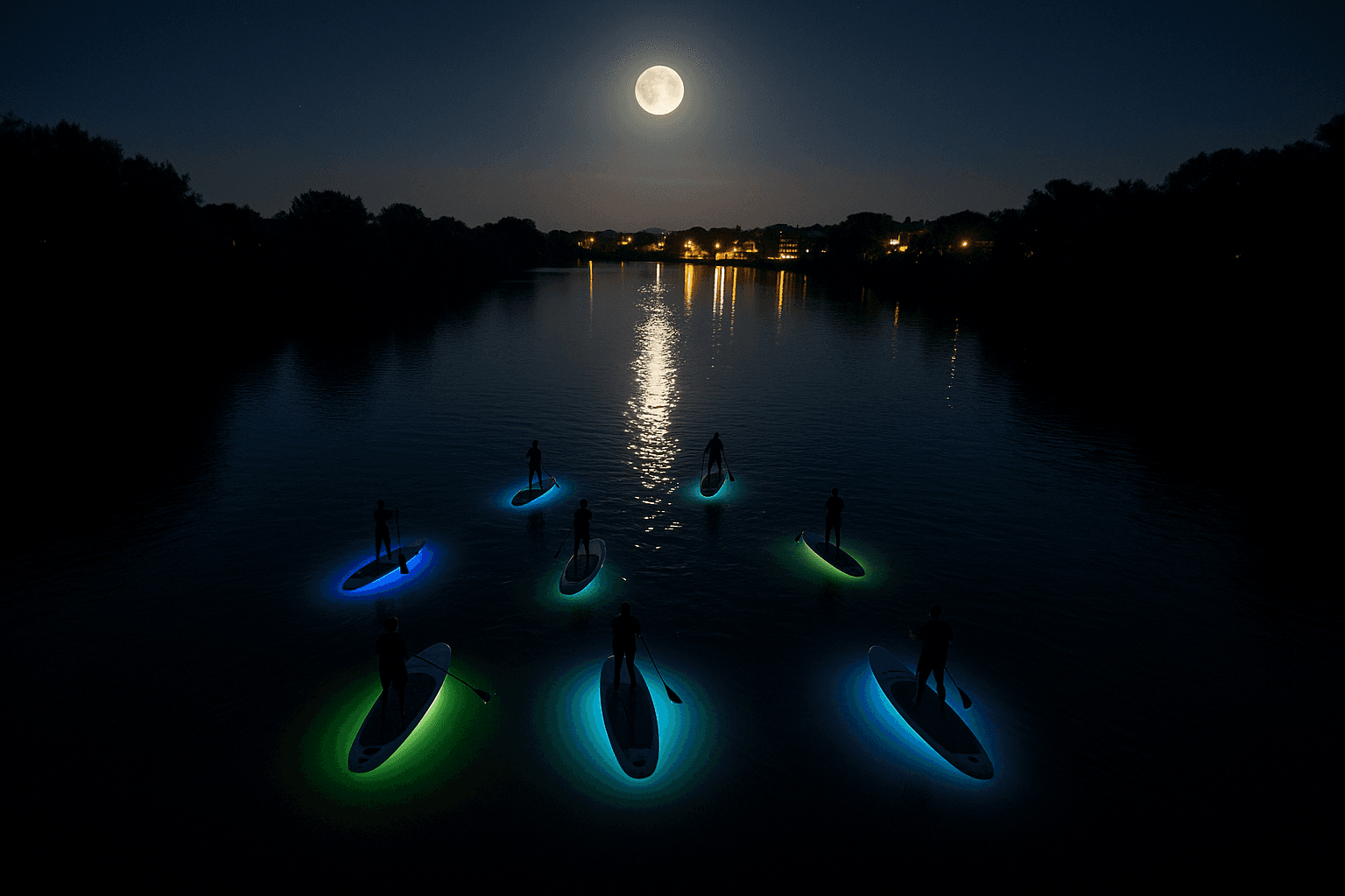 Night Paddleboarding Glow Tour with Pirate Bay Paddle