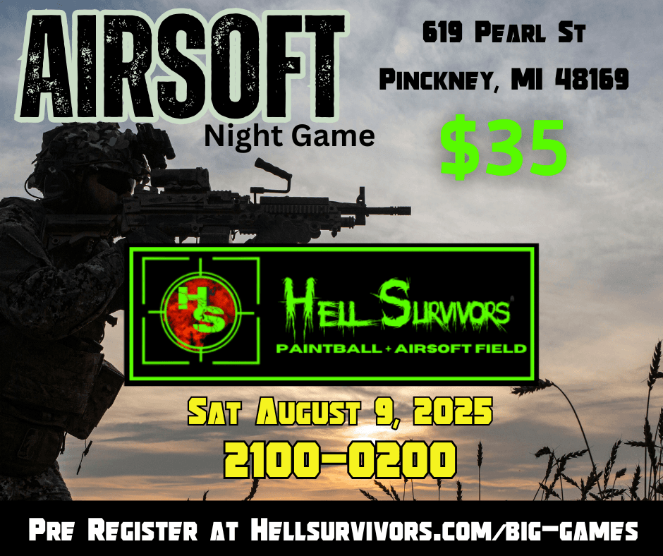 Airsoft Night Game in Pinckney, Michigan – August 9