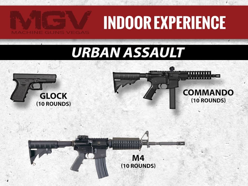 Urban Assault Adventure in Las Vegas with Machine Guns Vegas