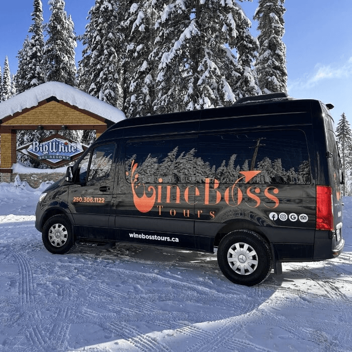 Ski Shuttle from Kelowna to Revelstoke with Wine Boss Tours